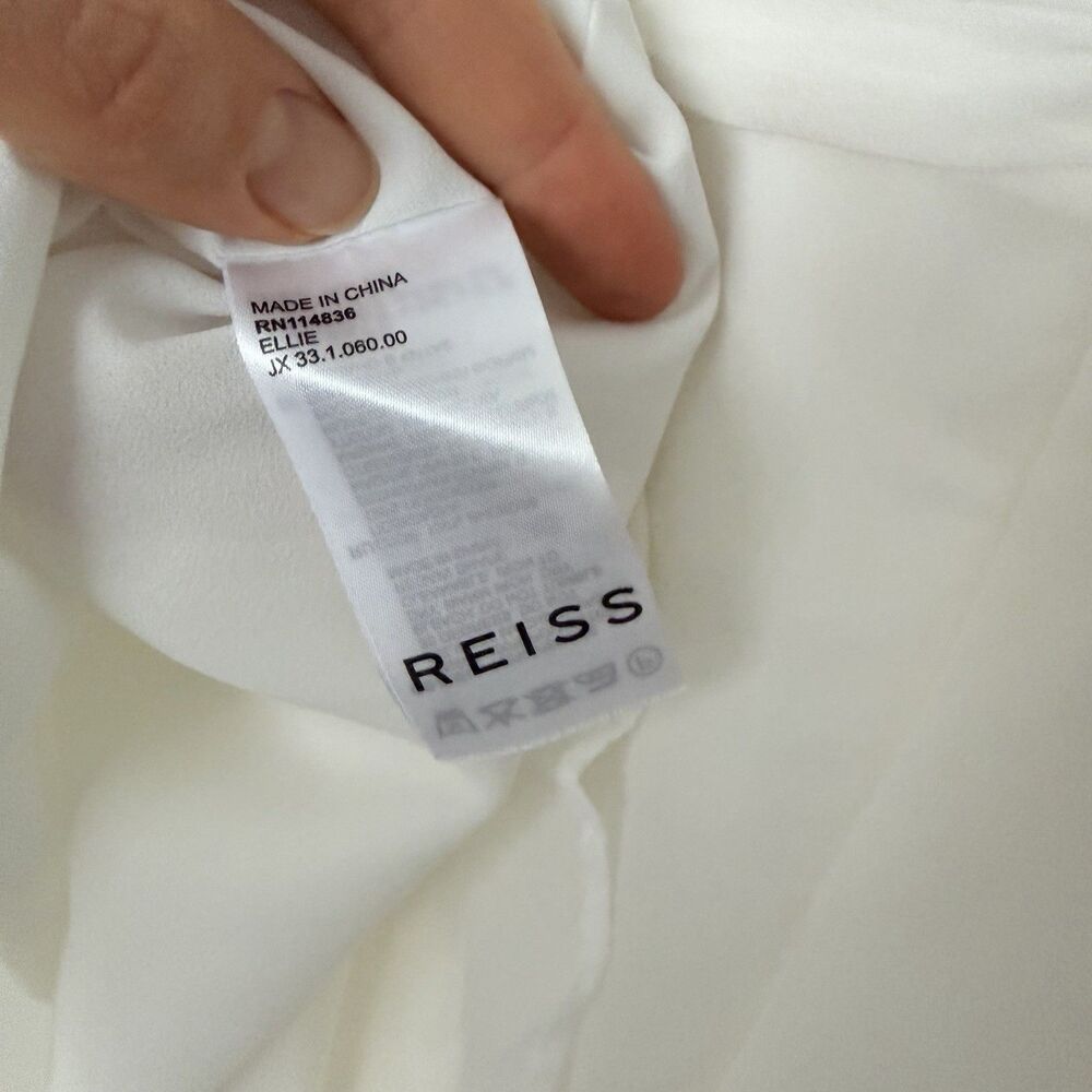 Reiss Ellie Long Sleeve Romper White Size 10 NWOT - Picture 6 of 9